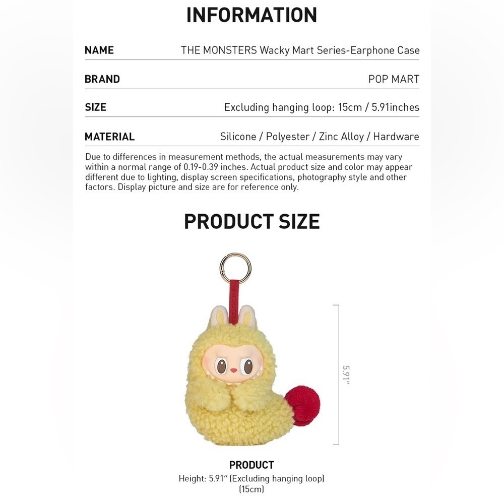 [NEW] POP MART Labubu The Monsters Wacky Mart Tempura Shrimp Earphone Case - Picture 9 of 9